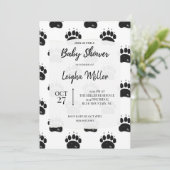 Holzbärenpaw Print Baby Dusche Einladung (Stehend Vorderseite)