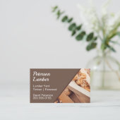 Holzbauholzgarn Firewood Carpenter Visitenkarte (Stehend Vorderseite)