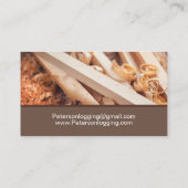 Holzbauholzgarn Firewood Carpenter Visitenkarte (Rückseite)