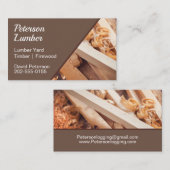 Holzbauholzgarn Firewood Carpenter Visitenkarte (Vorne/Hinten)