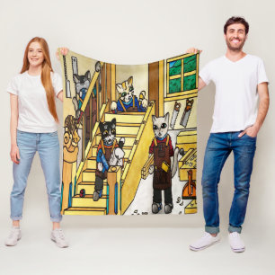 Holzbaukästen Katzenkuchen Fleecedecke