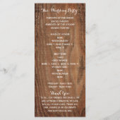 Holzbaum im Herzen Rustikales Hochzeitsprogramm Programm (Rückseite)