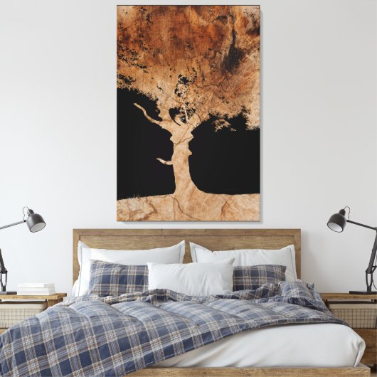 Holzbaum Leinwanddruck (Insitu (Schlafzimmer))