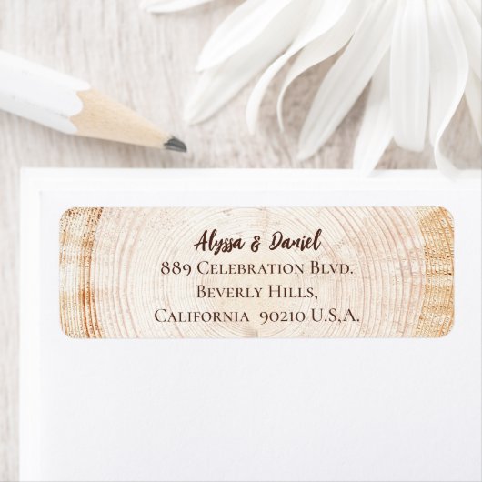 Holzbaum Rinde rustikale Hochzeit Custom Script (Insitu)