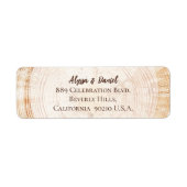 Holzbaum Rinde rustikale Hochzeit Custom Script (Vorne)