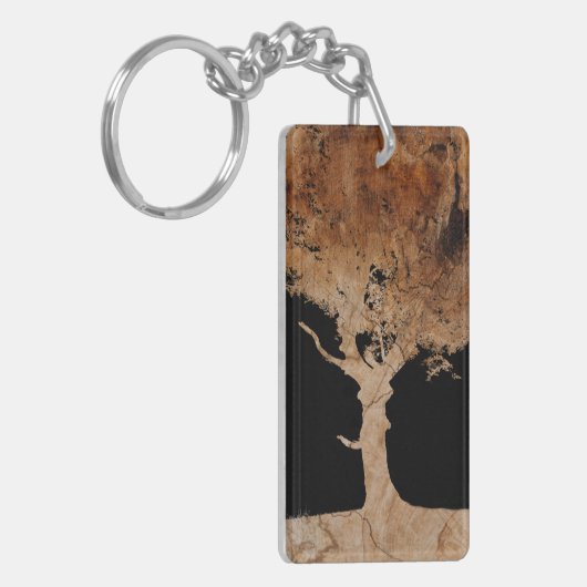 Holzbaum Schlüsselanhänger (Vorderseite links)