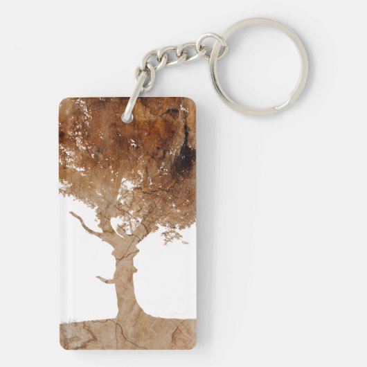 Holzbaum Schlüsselanhänger (Rückseite)