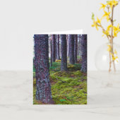 Holzbäume Grußkarte Karte (Gelbe Blume)