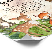 Holzbaumholz nicht JA oder MÄDCHEN Poster (Ecke)