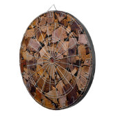 Holzbaumholz rustikales Holzbaumholzmuster Dartscheibe (Vorderseite rechts)