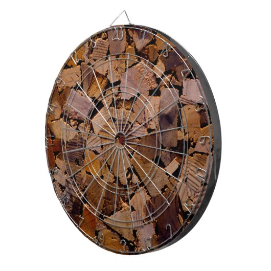 Holzbaumholz rustikales Holzbaumholzmuster Dartscheibe (Vorderseite rechts)