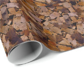 Holzbaumholz rustikales Holzbaumholzmuster Geschenkpapier (Rolleneckpunkt)