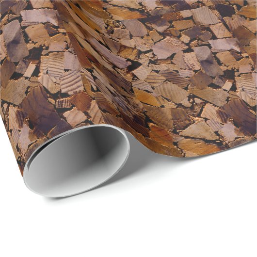 Holzbaumholz rustikales Holzbaumholzmuster Geschenkpapier (Rolleneckpunkt)