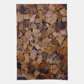 Holzbaumholz rustikales Holzbaumholzmuster Geschirrtuch (Vertikal)