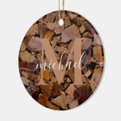 Holzbaumholz rustikales Holzbaumholzmuster Keramik Ornament (Links)