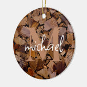 Holzbaumholz rustikales Holzbaumholzmuster Keramik Ornament (Links)