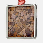 Holzbaumholz rustikales Holzbaumholzmuster Ornament Aus Metall (Links)