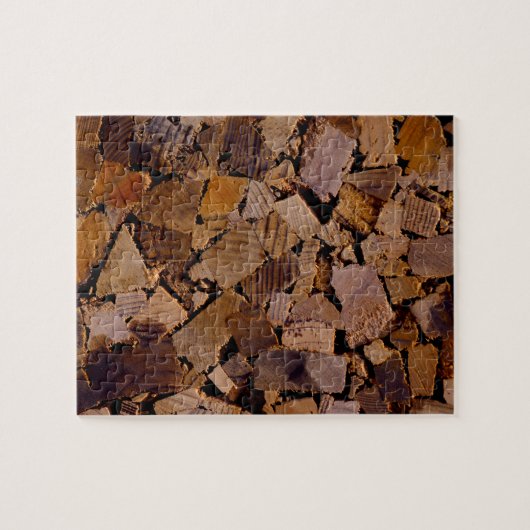 Holzbaumholz rustikales Holzbaumholzmuster Puzzle (Horizontal)