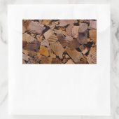 Holzbaumholz rustikales Holzbaumholzmuster Rechteckiger Aufkleber (Tasche)