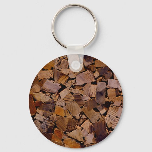 Holzbaumholz rustikales Holzbaumholzmuster Schlüsselanhänger (Vorderseite)