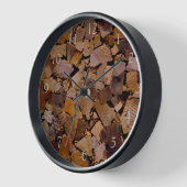 Holzbaumholz rustikales Holzbaumholzmuster Uhr (Winkel)
