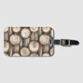 Holzbaumhütte Weihnachten Gepäckanhänger (Vorderseite (Horizontal))