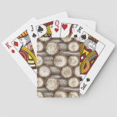 Holzbaumhütte Weihnachten Spielkarten (Rückseite)
