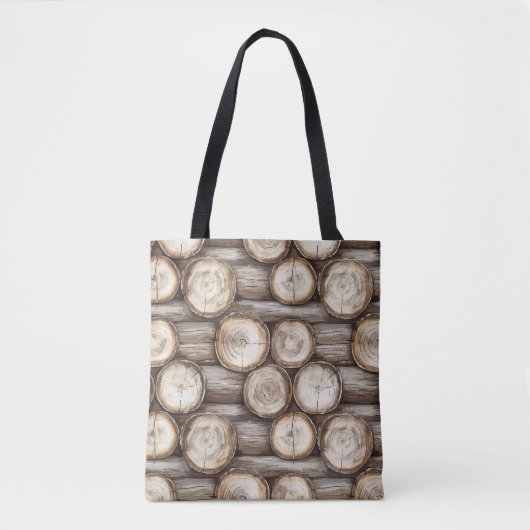 Holzbaumhütte Weihnachten Tasche (Vorderseite)