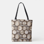 Holzbaumhütte Weihnachten Tasche (Rückseite)