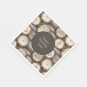 Holzbaumkabine Geburtstag Serviette (Ecke)