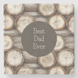 Holzbaumkabine Geburtstag Steinuntersetzer