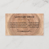 Holzbaumöbelbau Visitenkarte (Rückseite)