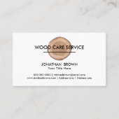 Holzbaumöbelbau Visitenkarte (Vorderseite)