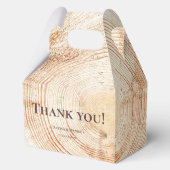 Holzbaumrinde Ringe Texture Custom Rustic Wedding Geschenkschachtel (Rückseite)