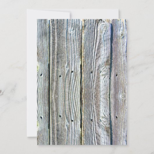 Holzbaumrinde rustikal beängstigend einladung (Rückseite)