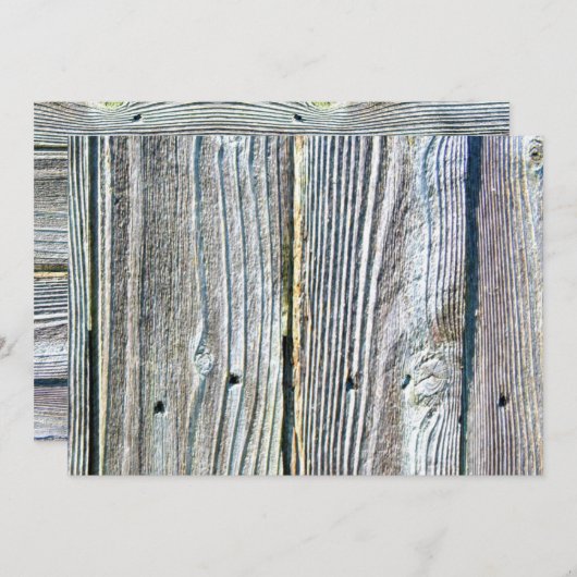 Holzbaumrinde rustikal beängstigend einladung (Vorne/Hinten)