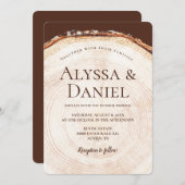 Holzbaumrinde Rustikale Brauerei Einladung (Vorne/Hinten)