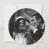 Holzbaumstumpf-Hochzeit aus Foto Einladung (Rückseite)