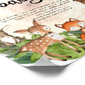 Holzbaumtiere sagen nicht "Babyspiel" Poster (Ecke)