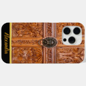 Holzbaumtür mit Löwenknopf Case-Mate iPhone Hülle (Rückseite (Horizontal))