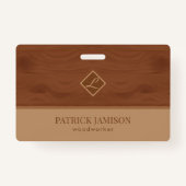 Holzbauweise in braun und beige ausweis (Rückseite)