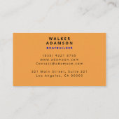 Holzbauweise (sieht wie Holzkörner aus) Visitenkarte (Rückseite)