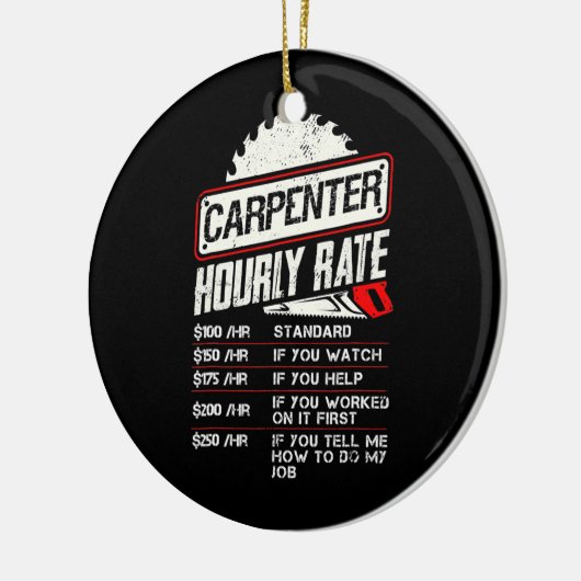 Holzbearbeitung Arborist für Zimmerleute Keramik Ornament (Links)