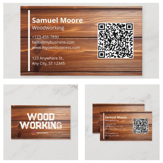 Holzbearbeitung Beruflich Sägewerk Handymen Visitenkarte