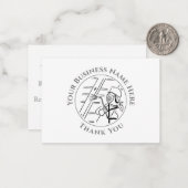 Holzbearbeitung Danke Note Card Mitteilungskarte (Vorderseite/Rückseite Beispiel)