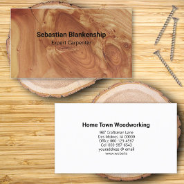 Holzbearbeitung Handwerker Finish Holz Texture Visitenkarte