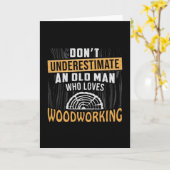 Holzbearbeitung Holz Holzarbeiter Tischler Geschen Karte (Gelbe Blume)