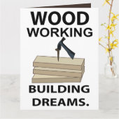 Holzbearbeitung Holzwerkstoff-Tischler Karte (Gelbe Blume)