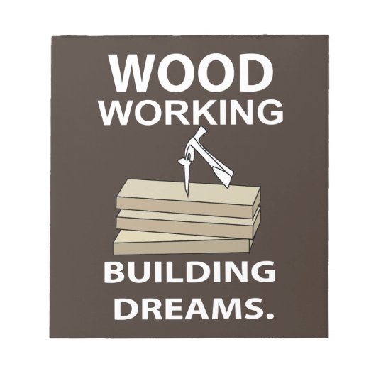 Holzbearbeitung Holzwerkstoff-Tischler Notizblock (Vorderseite)