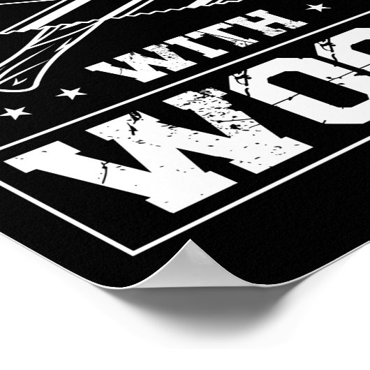 Holzbearbeitung in Zimmerlegern Poster (Ecke)